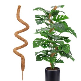 Bivpreom 60 Inch Moss Pole for Plants，Bendable Moss Pole for Plants Monstera，Handmade Coir Plant Support Stakes for Potted Plants, Pothos