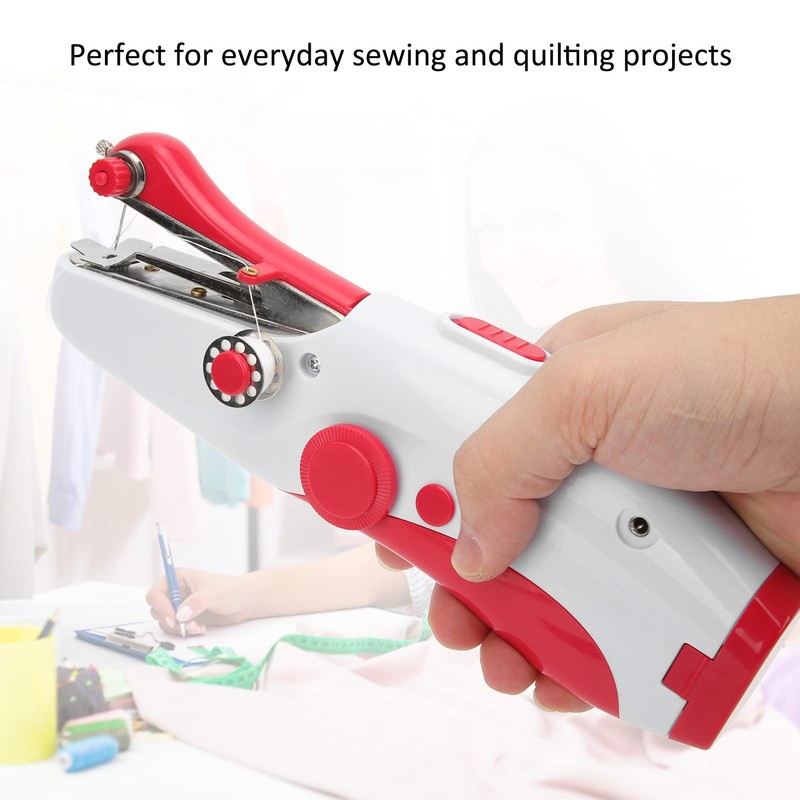 BORDSTRACT Hand Sewing Machine, Portable Mini Small Electric Double Needle