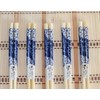 AAF Nommel® No. 022 Bamboo Chopsticks 5 Pairs Beige Blue