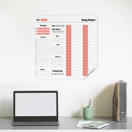 21.65Inch x 21.65Inch Transparent, Non Falling - Wall and Frigde Calender - Static Paper Reusable, Undated - Erasable, Refigerator Planners - Invisible Wall Calendar -Wet Erase Daily Wall Planner for