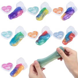 28 Pack Galaxy Slime Valentines for Kids, Valentines Day Gifts Valentines Slime Sensory and Tactile Stimulation Toys, Valentine Party Favors, Classroom Exchange, Party Gifts for Boys & Girls