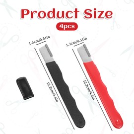 JIYIN 4 Pack Garden Tool Sharpener, Pruning Shears Blade Sharpener, Mini Portable Quick Edge Sharpening Steel Knife Sharpeners for Hedge Shears Scissors Axe Sickle, Gardening Pruner, Loppers