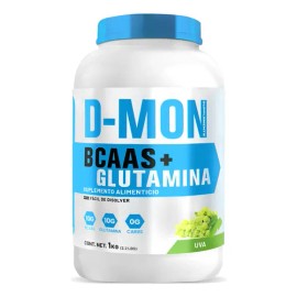 Aminoácidos Bcaas + Glutamina D-mon 1kg Sabores Full Uva