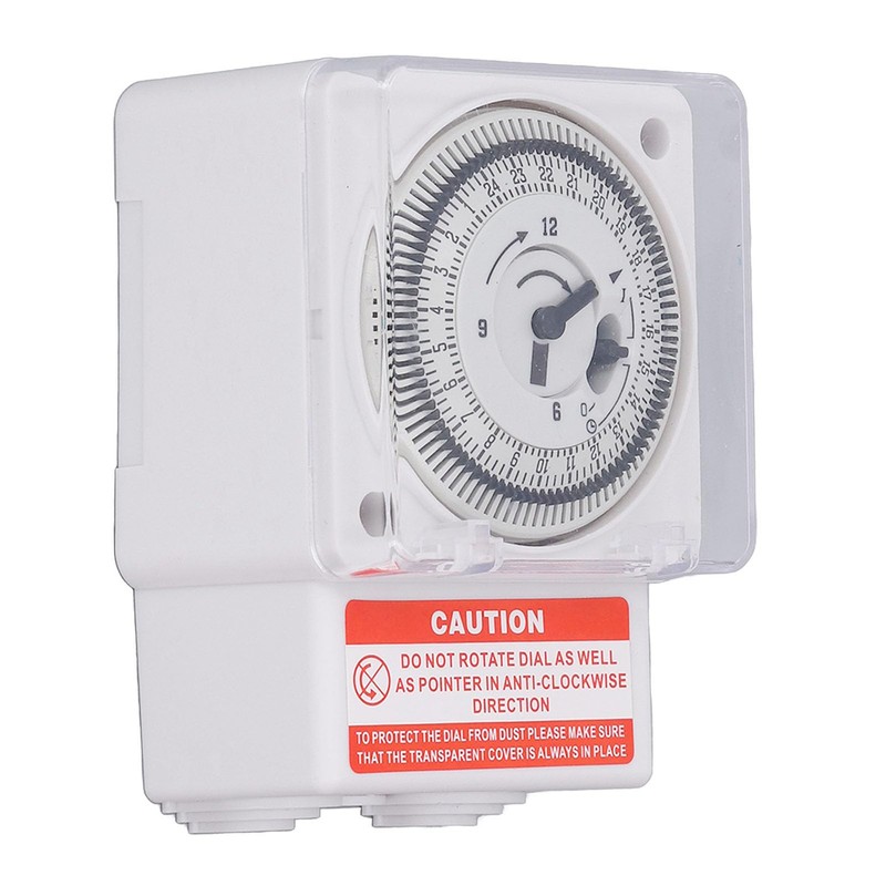 Mechanical 24-Hour Timer Switch - Precise Industrial Timer with 5-Minute