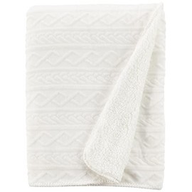 PJ Salvage Women's Loungewear Cozy Knit Blanket, Ivory, 1SZ