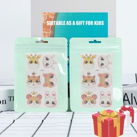 Tier Diamond Painting Aufkleber,Tier Diamant Kunst Aufkleber,Tiere Diamond Painting Kinder Sticker,Tiere Cartoon Diamantmalerei,Tiere Mosaik Klebebilder für Jungen Mädchen Anfänger DIY Geschenk