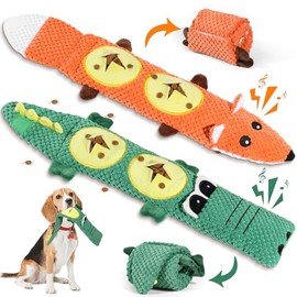 2 Pack Dog Toys for Aggressive Chewers - Interactive Dog Toys, Interactive Puppy Dog Chew Toys with Squeaker & No Stuffing Dog Puzzle Toy (Suitable for Small and Medium Dogs)