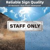 4 Pack Staff Only Sign - Employees Only Sign, Business