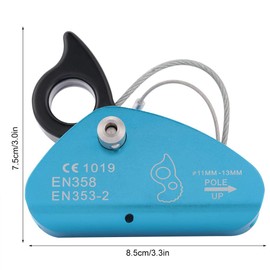 Agarre de Cuerda de Escalada, Parada de Frenado Automático Mosquetón de Escalada Abrazadera de Cuerda Agarre Anillo de Rápel de Rescate Accesorios de Escalada