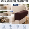 Wnote 2Pcs Stretch Sofa Armchair Covers for Recliner Couch Brown