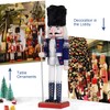COMBIUBIU 30CM Wooden Nutcracker Christmas Decorations,Wooden Nutcracker Figures,Festive Collectible Nutcracker