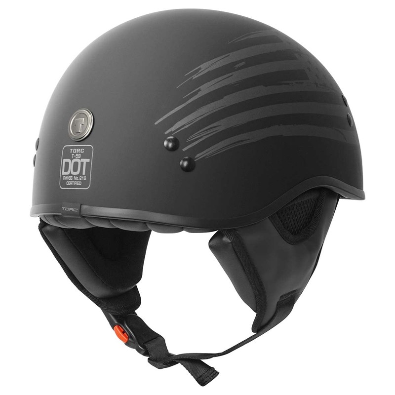 Torc T-59 Half Flag Helmet (Matte Black - XX-Large)