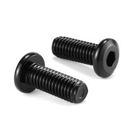 M8 x 20mm 20Pcs Flat Head Hex Socket Cap Screws Bolts, 304 Stainless Steel 18-8, Full Thread, Black Oxide by SG TZH (with Hex Spanner)