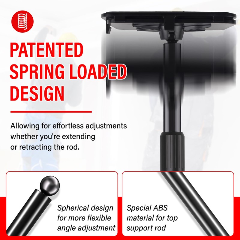 10FT Dust Barrier Poles Kit,Spring Retractable Zipper Wall Poles for