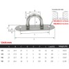 Ceiling Wall Mount Hook Heavy Duty Anchor 5mm 3/16" 304