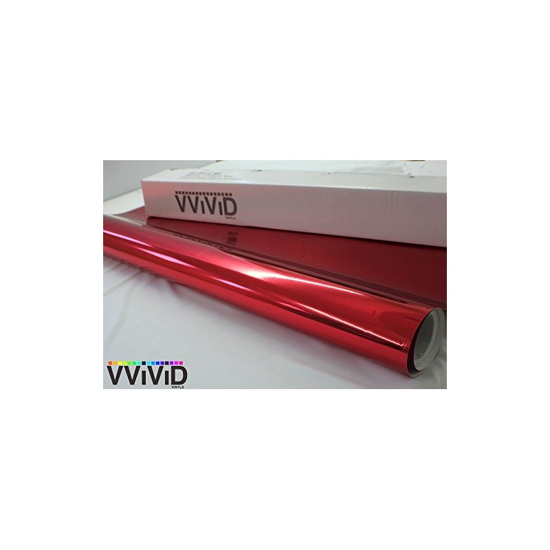 VViViD Red Mirror Chrome Cast Vinyl Wrap Self Adhesive Film