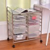 Costway 12-Drawer Utility Storage Rolling Cart w/Removable Drawers and Lockable