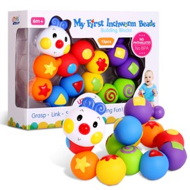 Bemixc Blocks, 13 Pieces, Baby Toys, Newborn, Baby Shower, Girls, Boys, Birthday Gift, 3D Puzzle, Build, Early Development, Teaching Tools, Insert Caterpillar, Ages 0 - 2 Years, Educational Toys That Encourage Imagination