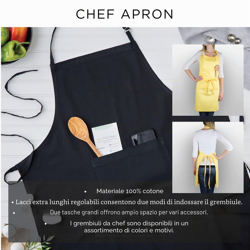 DII Everyday Basic Collezione Cucina, Cotone, Salvia, Standard, Chef Apron