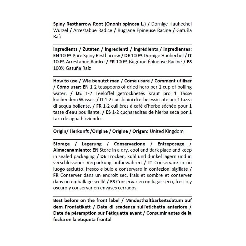 Health Embassy Spiny Restharrow Root (Ononis spinosa L), 50 g