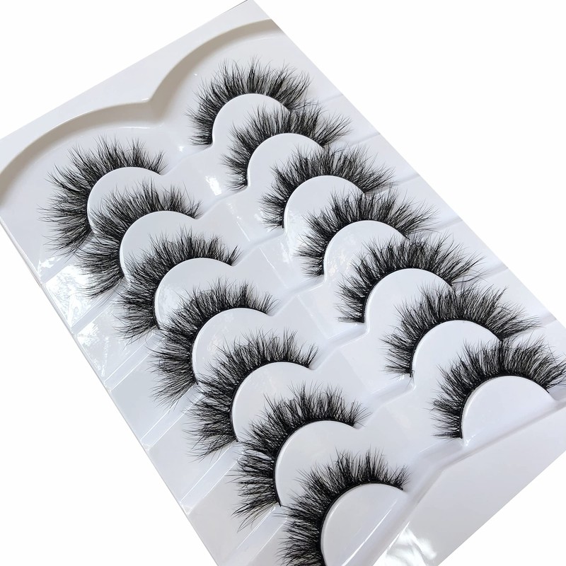 Pooplunch False Eyelashes Cat Eye Look Natural Fluffy Lashes Wispy