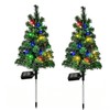 35 inch Solar Christmas Trees Garden Stake Lights Outside with
