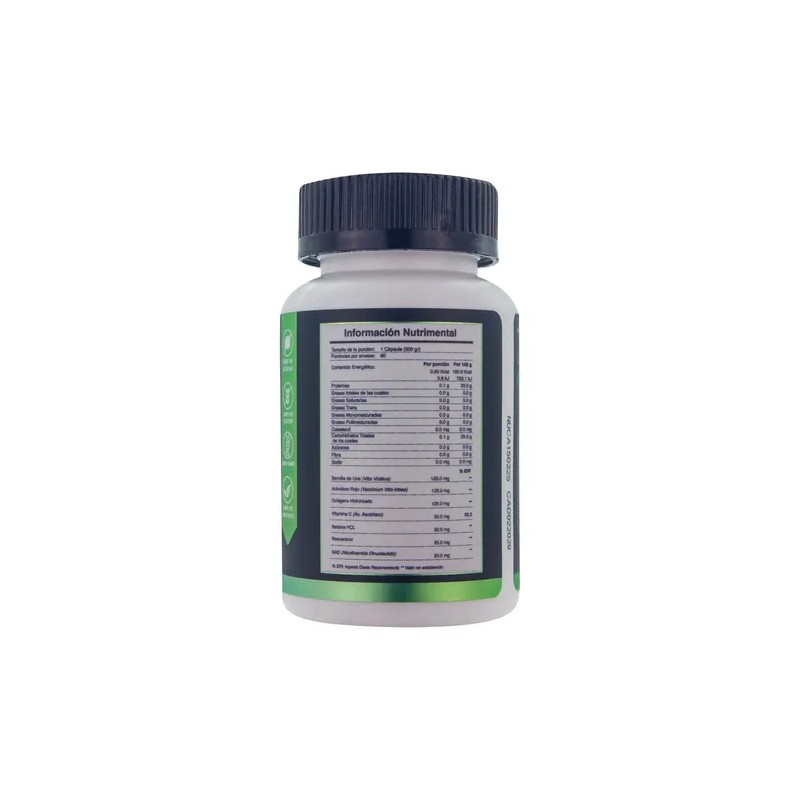 Suplemento Nad Ultra 60 Capsulas 500mg A4h Resveratrol