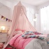 Vercico Kids Bed Canopy Round Dome Canopy for Princess (Pink)