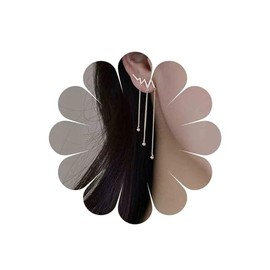 Allereya Crystal Lifeline Pulse Stud Earrings Gold Heartbeat Love Earrings Rhinestone Cardiogram EKG Earrings Gold Long Chain Dangle Earrings Jewelry for Women and Girls