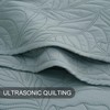 BOURINA Ultrasonic Aqua Queen Quilt Set 3-Piece Bedding Set Coverlet
