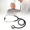Medical Stethoscope Dual Head Clear Transmission Soft Ear Plugs Stainless