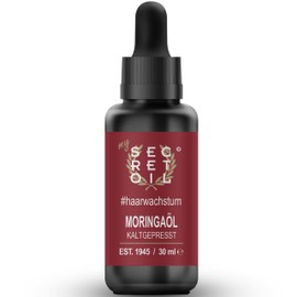 mySecretOil Moringa Oil 30 ml #Hair Growth - 100% Natural & Cold Pressed - Moringa Oil for Hair Growth and Intensive Care Against Hair Split Ends - Care Oil to Strengthen Hair