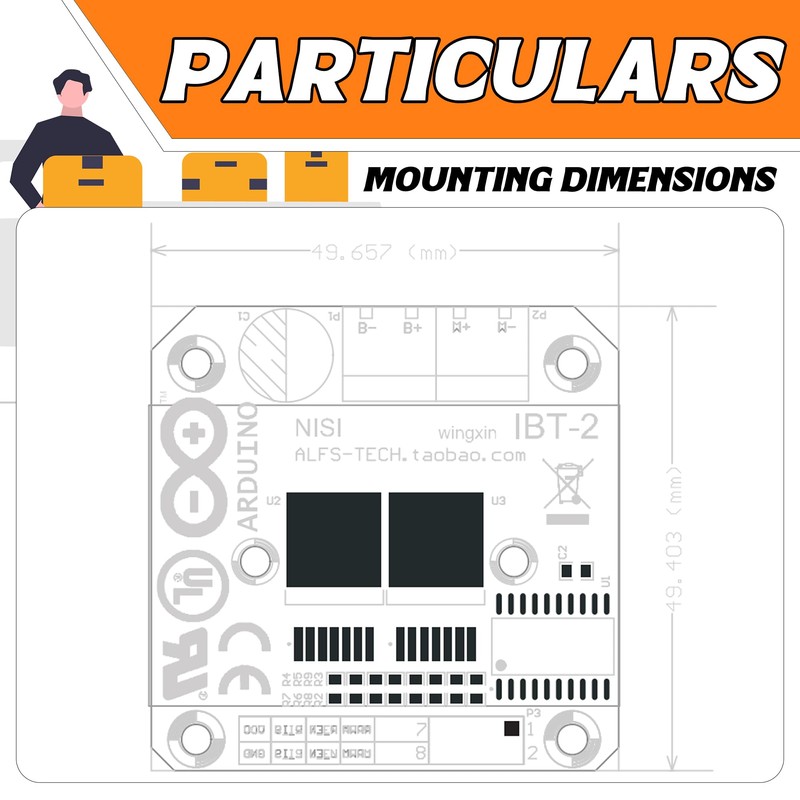 A-DIGISHUO BTS7960 43A Dual H-Bridge Stepper Motor Drive Current Limit