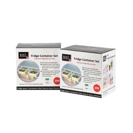 GEEZY Fridge Storage Organiser Retractable Fridge Drawer Under shelf Space Saving Storage Basket Fruit and Veg Containers Set of 4