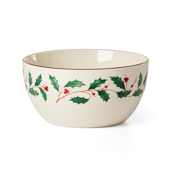 Lenox Holiday Small Bowl, 0.80, Red & Green