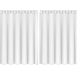 Bath Bliss 2 Pack PEVA Hotel Weight Peek-A-Boo Shower Curtain Liner | 7G | 70"x72" | Stainless Steel Grommets |Frost