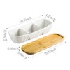 Miamolo 3 Compartment Condiment Tray Hospitality Tray, Chip and Dip