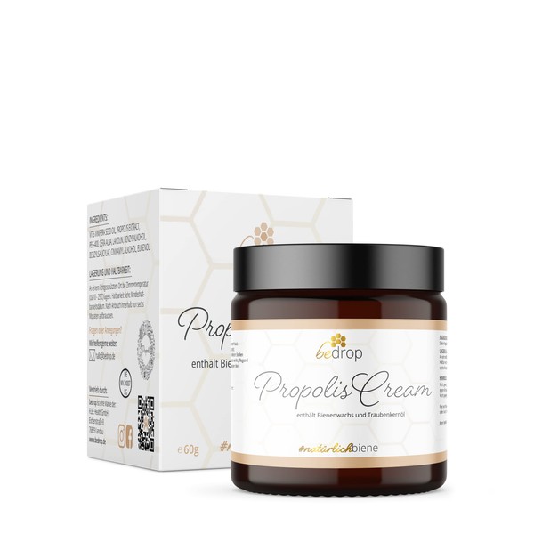 bedrop Propolis Cream bei Akne, Neurodermitis, Schuppen (hochdosierte Salbe) -