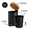 Solly´s 3 L Cosmetic Bin with Bamboo Lid, Pedal Bin