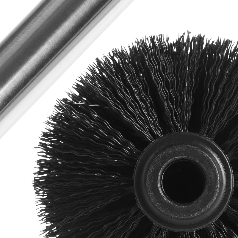 COM-FOUR 2x toilet brush with brush head, stainless steel handle