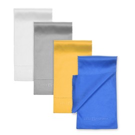 ECO-FUSED Microfiber Sun Glasses Pouch - 4 Pack Multicoloured Slim Glasses Case - Pack of 4 Multicoloured Microfibre Glasses Bag - Soft Case for Sunglasses, multicoloured