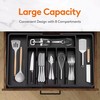 TSONDEKU Expandable Silverware Drawer Organizer - BPA Free Flatware and