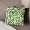 SILYHEART Leopard Animal Print Green and Light Gray Pillowcase Leopard