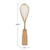 "Bloomingville Standing Stainless Steel Wood Handle, Gold Finish Whisk, 10.25"""
