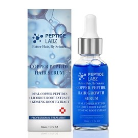 PeptideLabz Sérum Capilar Con Péptidos De Cobre Para El Crecimiento Del Cabello, Doble Péptido Y Extracto De Raíz De Regaliz.