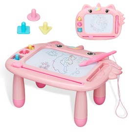 CiCiwind Magnetic Drawing Board, Toddler Toys for 1 2 3 Year Old Girls Gifts, Pink Doodle Boards Learning and Educational Baby Toys for 1 2 Year Old Kids Birthday Gifts