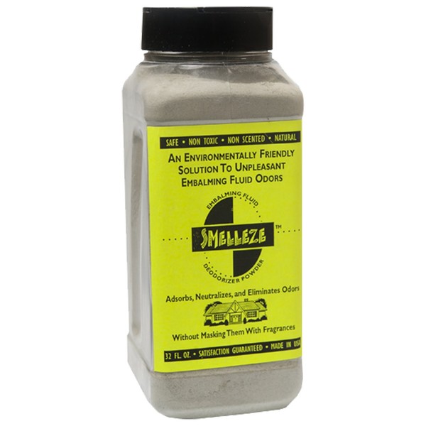SMELLEZE Natural Embalming Smell Removal Deodorizer: 2 lb. Powder Rids Formalin Stench