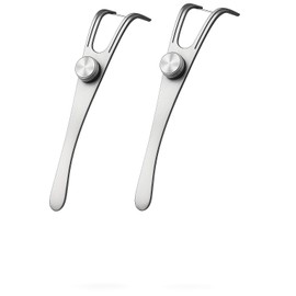 Dental Floss Holder, Refillable & Reusable Floss Pick - Dental Floss Handle - Stainless Steel Dental Floss Holder. Durable Reusable Flosser - Pack of 2