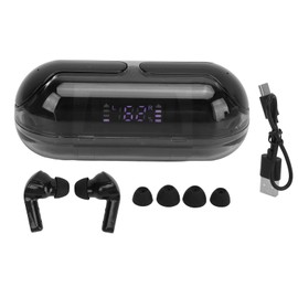 Translator Earbuds Bluetooth 5.3 144 Languages Digital Power Display Translation Earphones for Music Calling Black