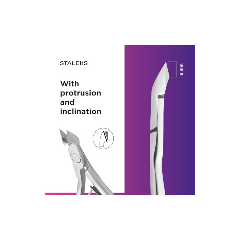 STALEKS Pro Expert NE-80-6 - Pinzas para cutículas (6 mm)